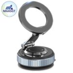 Magnetic Car Phone Holder with Vacuum Suction – 360° Rotatable Foldable Phone Mount